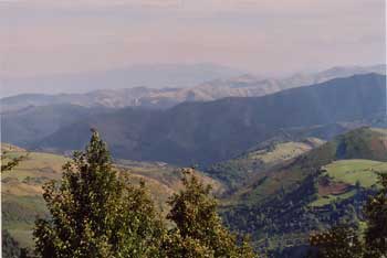 View back down valley